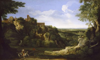 Vista de Tívoli con Roma en la distancia, siglo XVII de Gaspard Poussin Dughet